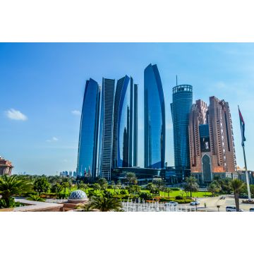 Lais Puzzle - Etihad-Türme, eine Reihe von fünf hohen Gebäuden und ein Hotel in Abu Dhabi Corniche, Vereinigte Arabische Emirate - 2.000 Teile