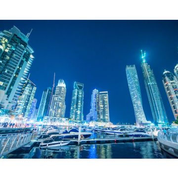 Lais Puzzle - Skyline der Dubai Marina bei Nacht. Gebäude und Fluss, Vereinigte Arabische Emirate - 40, 100, 200, 500, 1.000 & 2.000 Teile