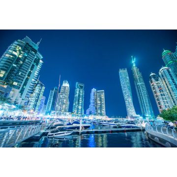 Lais Puzzle - Skyline der Dubai Marina bei Nacht. Gebäude und Fluss, Vereinigte Arabische Emirate - 2.000 Teile