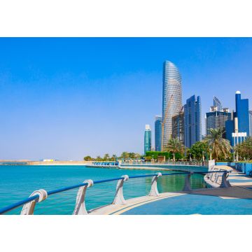 Lais Puzzle - Skyline-Ansicht von Abu Dhabi mit Meer, Strand und Wolkenkratzern, Vereinigte Arabische Emirate - 1.000 Teile