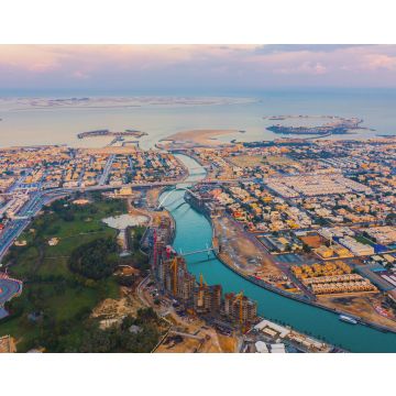 Lais Puzzle - Luftaufnahme der Brücke der Toleranz. Struktur der Architektur mit See oder Fluss, Dubai Downtown Skyline, Vereinigte Arabische Emirate - 40, 100, 200, 500, 1.000 & 2.000 Teile