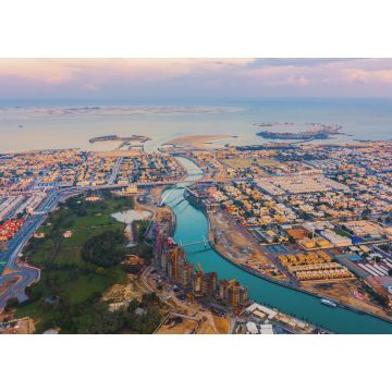 Lais Puzzle - Luftaufnahme der Brücke der Toleranz. Struktur der Architektur mit See oder Fluss, Dubai Downtown Skyline, Vereinigte Arabische Emirate - 1.000 Teile