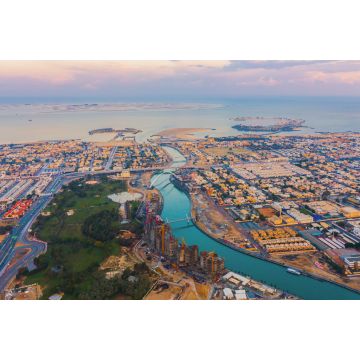 Lais Puzzle - Luftaufnahme der Brücke der Toleranz. Struktur der Architektur mit See oder Fluss, Dubai Downtown Skyline, Vereinigte Arabische Emirate - 2.000 Teile