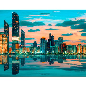 Lais Puzzle - Blick auf die Skyline von Abu Dhabi bei Sonnenuntergang, Vereinigte Arabische Emirate - 40, 100, 200, 500, 1.000 & 2.000 Teile