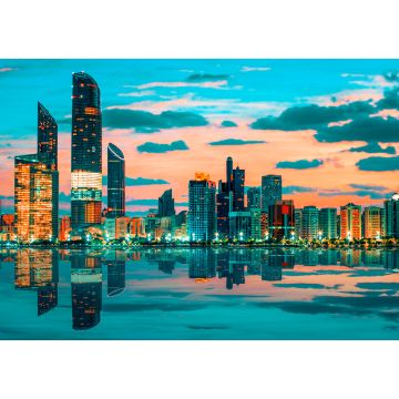 Lais Puzzle - Blick auf die Skyline von Abu Dhabi bei Sonnenuntergang, Vereinigte Arabische Emirate - 1.000 Teile