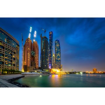 Lais Puzzle - Stadtbild von Abu Dhabi bei Nacht, Vereinigte Arabische Emirate - 2.000 Teile