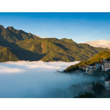 Lais Puzzle - Sapa Tal Stadt in der Natur Nebel am Morgen in Hanoi in Vietnam - 40, 100, 200, 500, 1.000 & 2.000 Teile