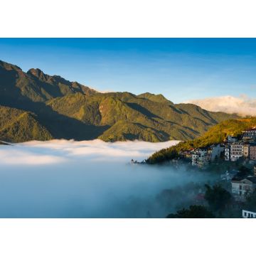 Lais Puzzle - Sapa Tal Stadt in der Natur Nebel am Morgen in Hanoi in Vietnam - 1.000 Teile