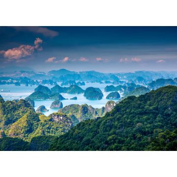Lais Puzzle - Blick über die Ha Long-Bucht von der Insel Cat Ba aus, im Hintergrund die Stadt Ha Long, UNESCO-Welterbe, Vietnam - 1.000 Teile