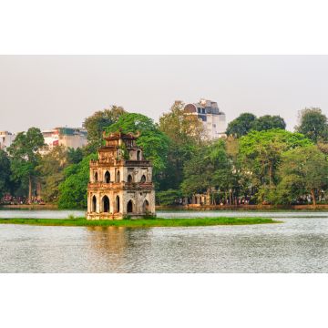 Lais Puzzle - Blick auf den Schildkrötenturm bei Sonnenuntergang, Hanoi, Vietnam - 2.000 Teile