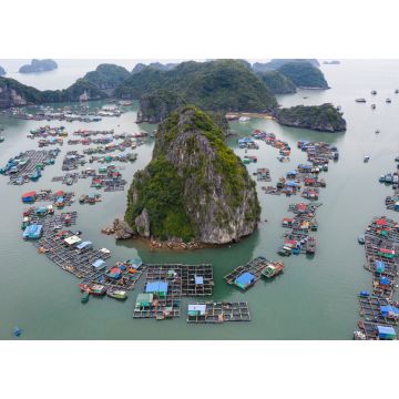 Lais Puzzle - Luftaufnahme des schwimmenden Fischerdorfs in der Lan Ha Bay, Vietnam. UNESCO-Weltkulturerbe. In der Nähe der Ha Long-Bucht - 1.000 Teile