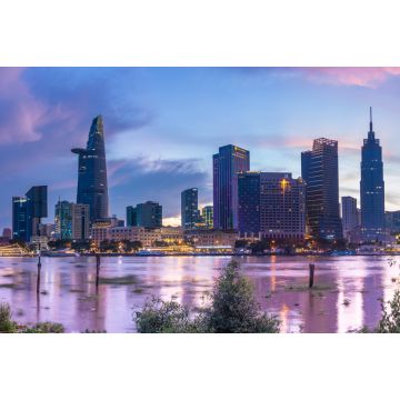 Lais Puzzle - Gebäude des Bitexco Financial Tower, Gebäude, Straßen und der Fluss Saigon in Ho-Chi-Minh-Stadt - 2.000 Teile