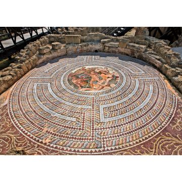 Lais Puzzle - Beeindruckendes und sehr gut erhaltenes Mosaik im "Haus des Theseus", im Archäologischen Park von Kato Paphos (UNESCO-Weltkulturerbe), Zypern - 1.000 Teile
