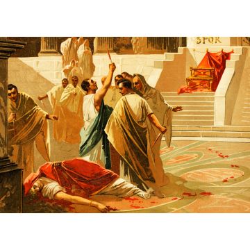 Lais Puzzle - Tod von Gaius Julius Caesar, römischer Kaiser. 100 v. Chr.-44 v. Chr. Antike Illustration. Geschichtsbuch. 1897 - 1.000 Teile