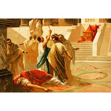 Lais Puzzle - Tod von Gaius Julius Caesar, römischer Kaiser. 100 v. Chr.-44 v. Chr. Antike Illustration. Geschichtsbuch. 1897 - 2.000 Teile