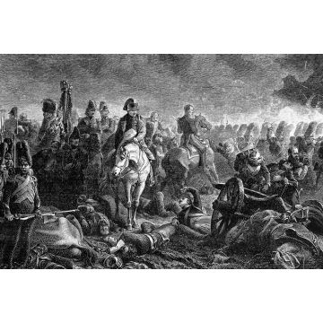 Lais Puzzle - Schlacht von Waterloo. Um elf Uhr nachts, Napoleon mit dem ersten Grenadierregiment der Garde. 18. Juni 1815. Antike Illustration. 1890 - 2.000 Teile