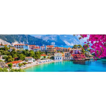 Lais Puzzle - Kefalonia, Griechenland. Buntes Dorf Assos auf Kefalonia, Griechenland, Panorama - 1.000 Teile