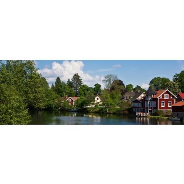 Lais Puzzle - Häuser am Fluss Motala, Panorama - 1.000 Teile