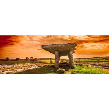 Lais Puzzle - Antiker Poulnabrone Dolmen, The Burren, Grafschaft Clare, Irland, Panorama - 1.000 Teile
