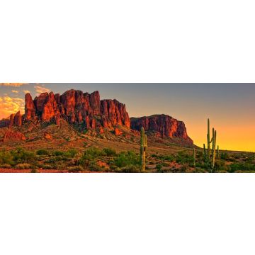 Lais Puzzle - Sonnenuntergang in der Wüste mit Berg in der Nähe von Phoenix, Arizona, USA, Panorama - 1.000 Teile