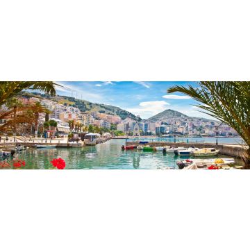 Lais Puzzle - Hafen der Stadt Saranda am Ionischen Meer, Albanien, Panorama - 1.000 Teile