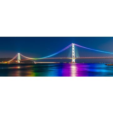 Lais Puzzle - Akashi Kaikyo Brücke am Hafen von Kobe, Japan, Panorama - 1.000 Teile