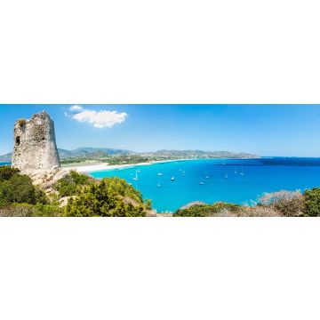 Lais Puzzle - Panoramablick auf die Bucht von Porto Giunco. Insel Sardinien. Italien, Panorama - 1.000 Teile