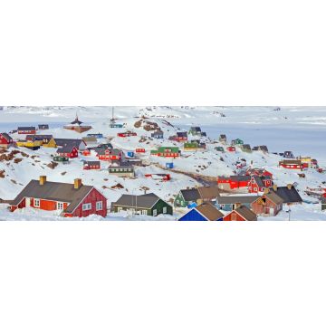 Lais Puzzle - Bunte Häuser in Grönland, Panorama - 1.000 Teile
