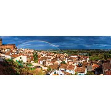 Lais Puzzle - Calahorra, La Rioja, Spanien, mit Regenbogen, Panorama - 1.000 Teile