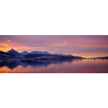 Lais Puzzle - Blick auf einen spektakulären Sonnenaufgang in der Bucht von Ushuaia, Tierra del Fuego, Argentinien, Panorama - 1.000 Teile
