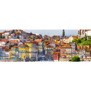 Lais Puzzle - Porto, Portugal Altstadt-Silhouette am Douro-Fluss, Panorama - 1.000 Teile