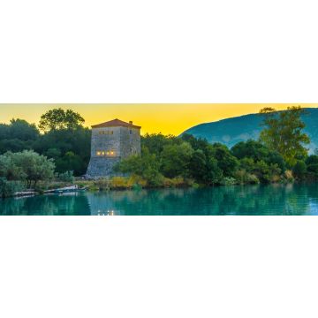 Lais Puzzle - Der venezianische Turm von Butrint, bei Sonnenaufgang in Albanien, Panorama - 1.000 Teile