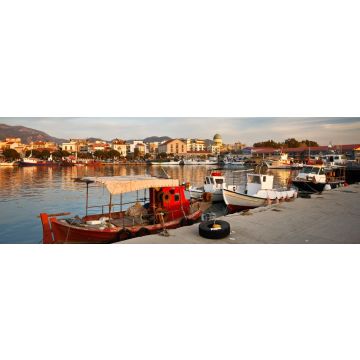 Lais Puzzle - Fischerboote im Hafen von Patras, Peloponnes, Griechenland, Panorama - 1.000 Teile