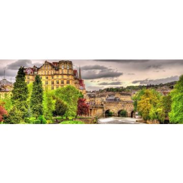 Lais Puzzle - Blick auf die Stadt Bath über den Fluss Avon - England, Panorama - 1.000 Teile