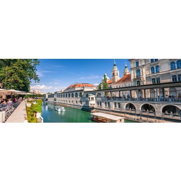 Lais Puzzle - Ljubljana / Slowenien mit Fluss Ljubljanica, Panorama - 1.000 Teile