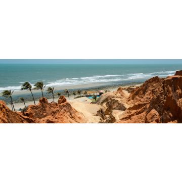 Lais Puzzle - Klippenlabyrinth am Strand von Morro Branco, Ceara, Brasilien, Panorama - 1.000 Teile
