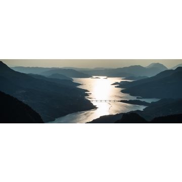 Lais Puzzle - Sonnenuntergang am Kremasta-See in Evrytania, Griechenland, Panorama - 1.000 Teile