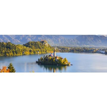 Lais Puzzle - Panoramablick auf den Bleder See vom Berg Osojnica, Slowenien, Panorama - 1.000 Teile