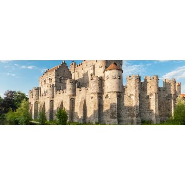 Lais Puzzle - Mittelalterliches Schloss Gravensteen (Schloss der Grafen) in Gent, Belgien, Panorama - 1.000 Teile