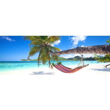 Lais Puzzle - Tropischer Strand mit Palmen und Hängematte, Panorama - 1.000 Teile