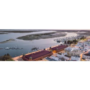 Lais Puzzle - Olhao mit zwei Marktgebäuden an der Ria Formosa, Algarve, Portugal, Panorama - 1.000 Teile