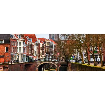 Lais Puzzle - Blick auf die Altstadt mit Dom-Turm in Utrecht, Niederlande während der bewölkten Tag, Panorama - 1.000 Teile