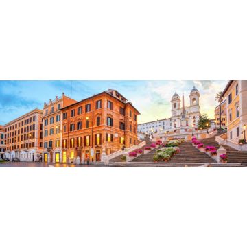 Lais Puzzle - Piazza di Spagna in Rom, Italien. Spanische Schritte am Morgen. Rom Architektur und Wahrzeichen, Panorama - 1.000 Teile