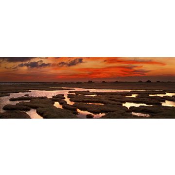 Lais Puzzle - Evros, Griechenland:  Sonnenuntergang im Delta des Flusses Evros, Thrakien, Griechenland, Panorama - 1.000 Teile