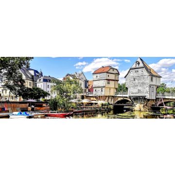 Lais Puzzle - Ansicht der alten Brücke in Bad Kreuznach, Deutschland, Panorama - 1.000 Teile
