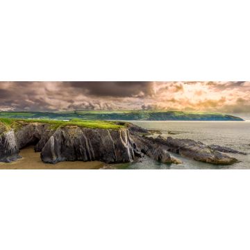 Lais Puzzle - Küstenweg Cardigan, Wales, dramatischer Himmel, Panorama - 1.000 Teile