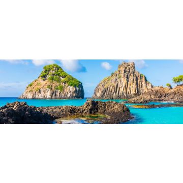 Lais Puzzle - Blick auf den Morro dos Dois Irmãos in Fernando de Noronha, einer paradiesischen tropischen Insel vor der Küste Brasiliens, Panorama - 1.000 Teile