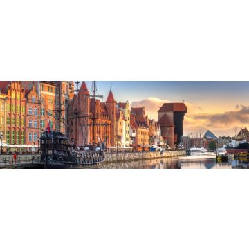 Lais Puzzle - Danzig mit schöner Altstadt über dem Fluss Motlawa bei Sonnenaufgang, Polen, Panorama - 1.000 Teile