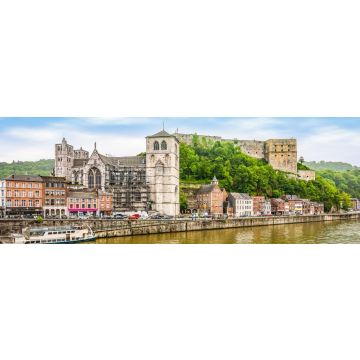Lais Puzzle - Panoramablick auf die Flusslandschaft von Huy, Wallonien, Belgien, Panorama - 1.000 Teile