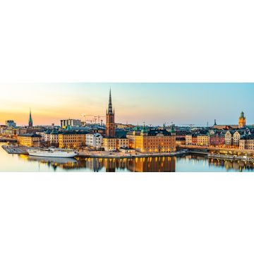 Lais Puzzle - Sonnenuntergang Blick auf Gamla stan in Stockholm von Sodermalm Insel, Schweden, Panorama - 1.000 Teile